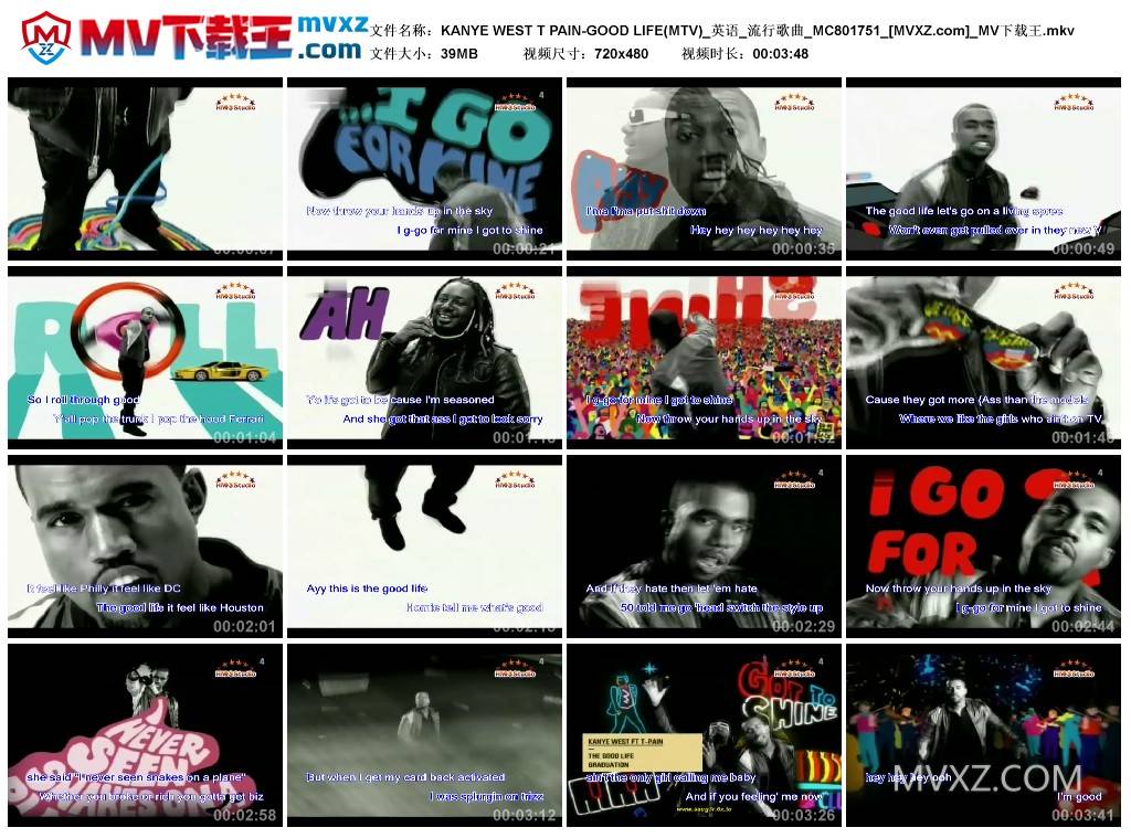 KANYE WEST T PAIN-GOOD LIFE(MTV)_英语_流行歌曲_MC801751